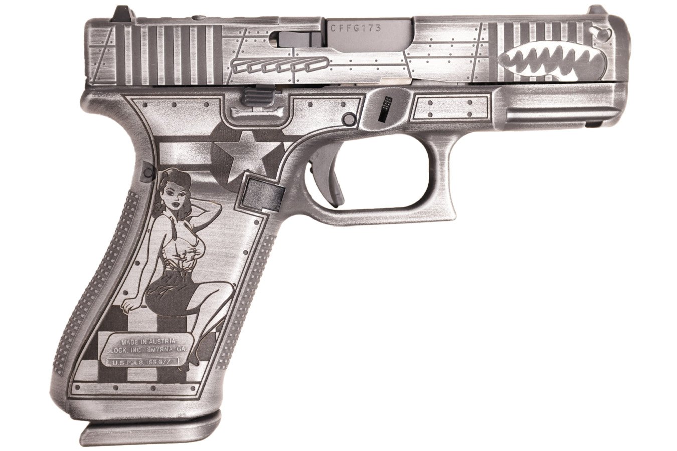 GLOCK 45 MOS 9mm Optic Ready Pistol with P-51 Mustang WWII Finish